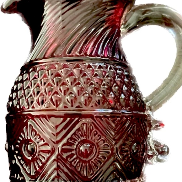 Hand Blown Glass - Bennington Pilgrim Cranberry
Glass Vng Creamer never… - Picture 4 of 4